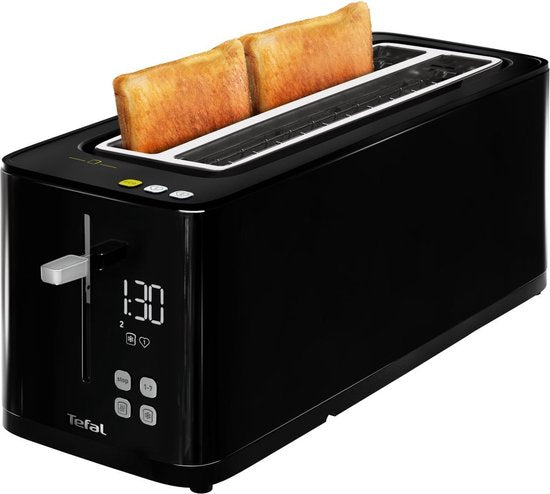 Tefal Smart & Light TL6408 – Toaster XL – 4 Scheiben Brot – Digitalanzeige – 7 Bräunungsstufen – Herausnehmbare Krümelfangschale