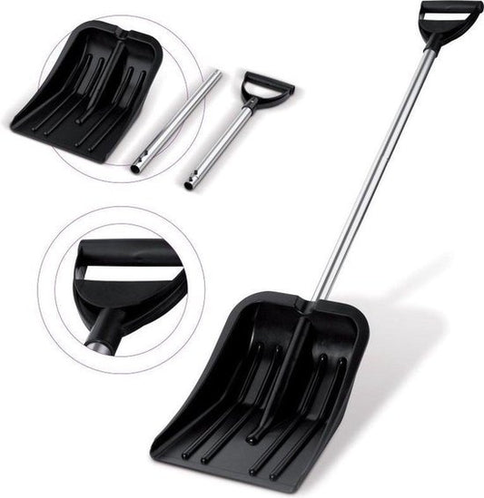 All Ride Schneeschaufel – Zerlegbar – Metallstiel – 94 cm - Schwarz