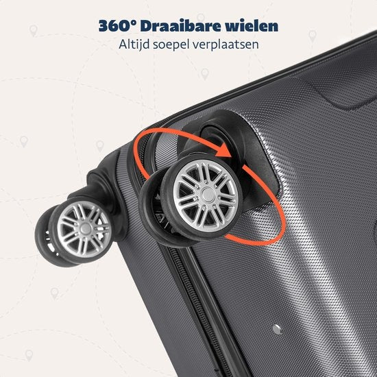 TRVLMORE - Koffer - Handgepäck - 54x36x20cm - 38L - Dunkelgrau