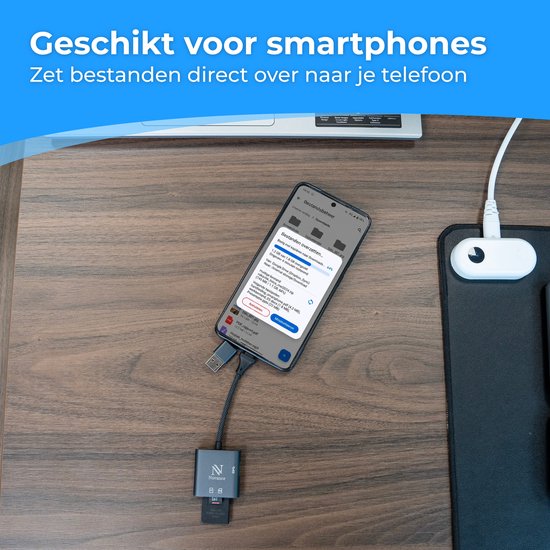 Nuvance SD-Kartenleser – SD-Kartenleser – 3-in-1 – SD-Kartenleser – USB-C & USB-A – Micro-SD-Kartenleser – TF-Karte