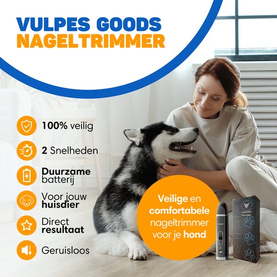 Vulpes Goods®Home Elektrische Nagelfeile - Diamantfeilenkopf - Wiederaufladbar - Schwarz