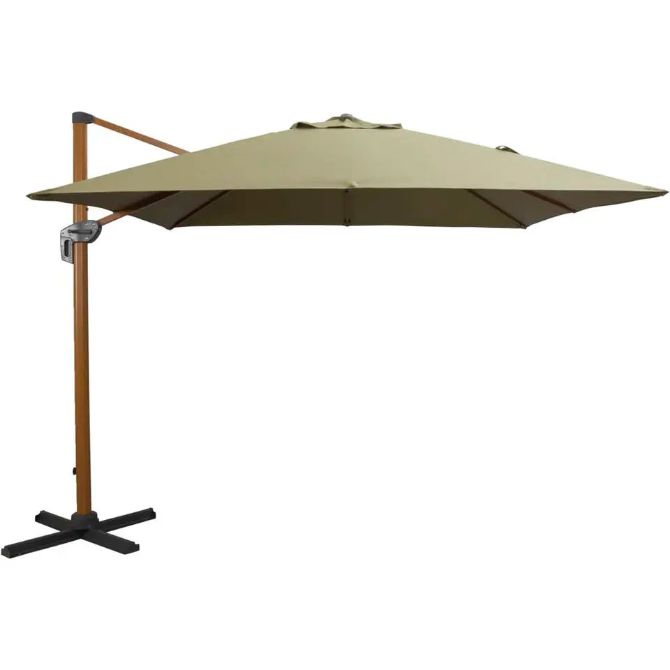 Schwebeschirm Nancy – Grün – 300 x 300 cm – um 360° drehbar mit Ständer