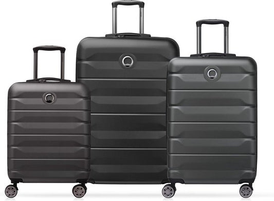 DELSEY PARIS Air Armour 4DR Expandable Trolley Set Schwarz Schwarz 55cm