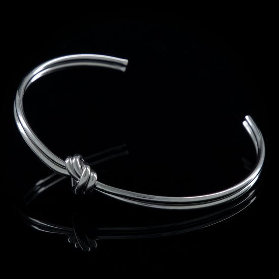Laura Ferini Damenarmband Nodi Silber - Silberarmreif - 18K Weißgold vergoldet - Schmuck - Accessoires - Schmuck - Damenarmband