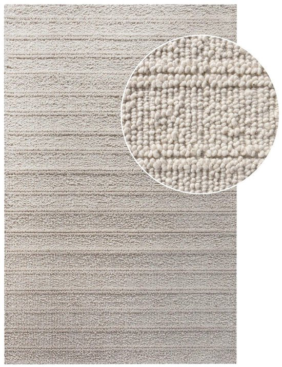 Teppich Elfenbein – Wolle – 230 x 160 x 1 cm – Teppich Dehli – House Nordic
