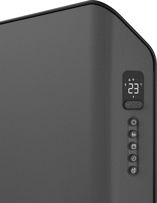 Duux Edge 1500W Smart Konvektor-Heizung - Elektrische Heizung - Elektrische Heizung Bad, Wohnzimmer, Büro - Grau