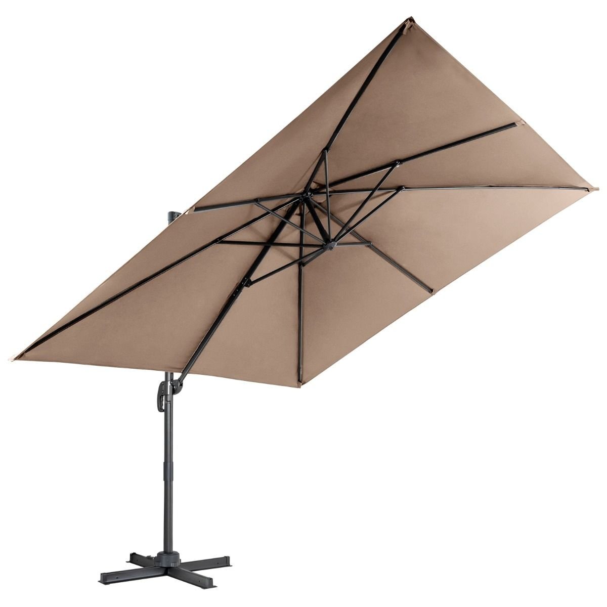 Coast Schwimmender Sonnenschirm - Kippbar - 300 x 300 x 273 cm - Kaffeebraun