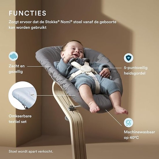 Stokke® Nomi® Neugeborenen-Set – Schwarz/Grau-Blau