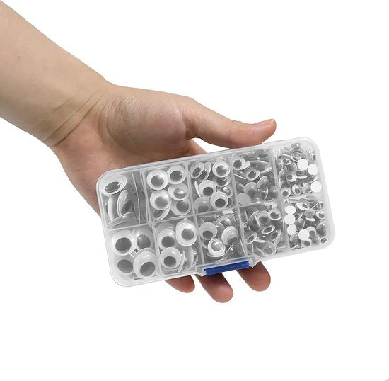 Faas Wackelaugen - 450 Stück - Selbstklebende Bastelaugen - Basteln für Kinder - Verschiedene Größen