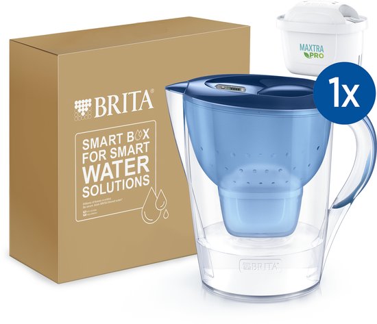 BRITA Wasserfilterkanne Marella XL – 3,5 l – Blau – inkl. 1 MAXTRA PRO Pure Performance Wasserfilterkartusche – Nachhaltig verpackt