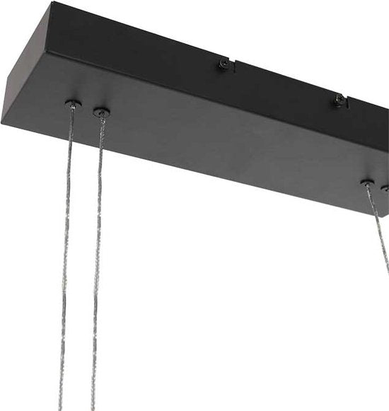 Hängeleuchte Profilo 3317ZW Schwarz, 115 cm breit, höhenverstellbar, Kunststoff & Metall, Steinhauer