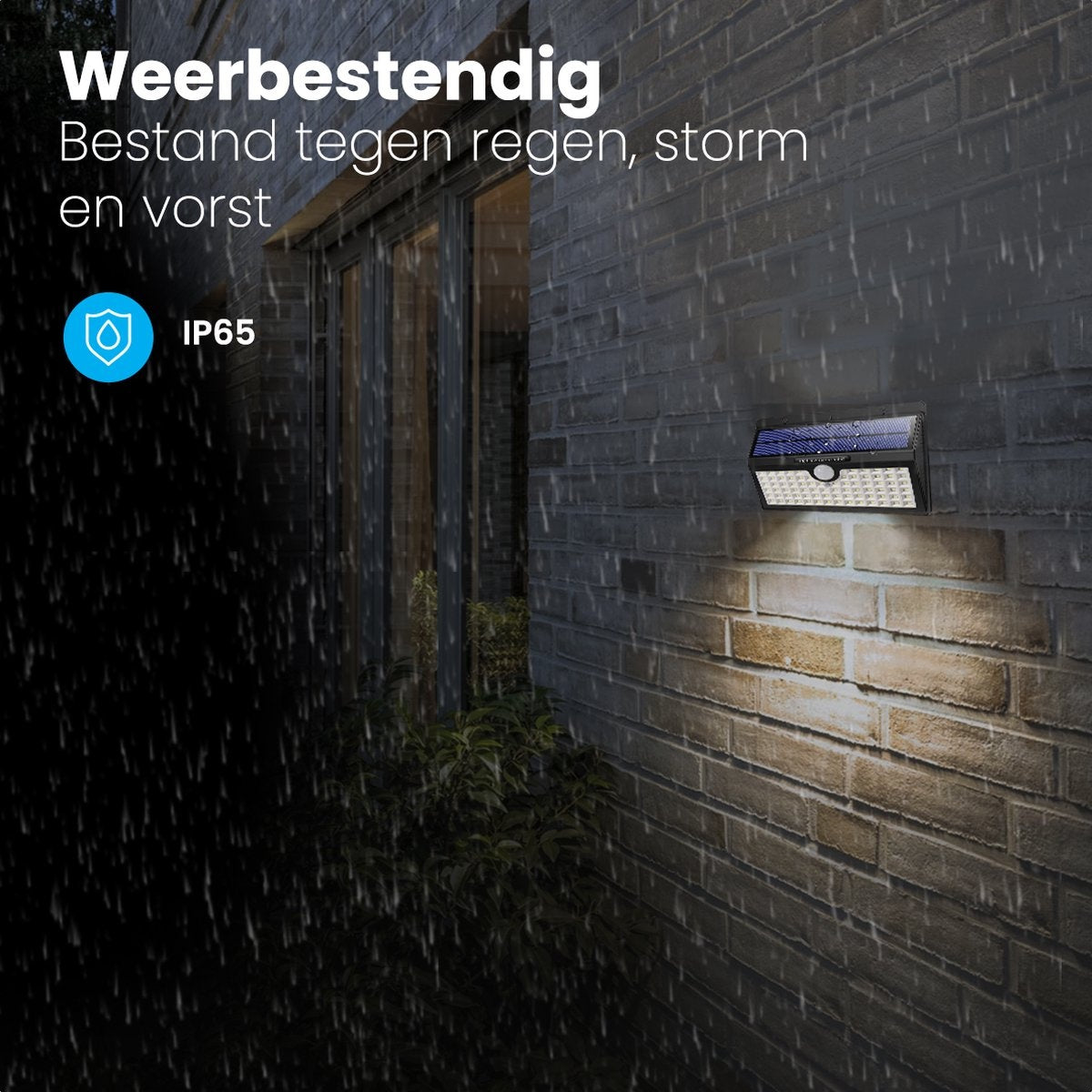Auronic Solar Außenleuchte mit Bewegungssensor - Solar Gartenleuchte - Wandleuchte - 78 LEDs - IP65 - 2 Stück - Schwarz