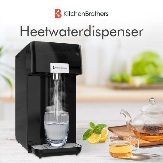 KitchenBrothers Heißwasserspender - 100grad - 250 ml - 2.5L - Schwarz