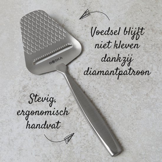 Boska Käsehobel Monaco+ - Design-Käsehobel - Preisträger - Käsehobel für Hartkäse - Edelstahl - Spülmaschinengeeigneter Käsehobel - Geschenktipp - Küchenutensilien - Küchenzubehör - Lebenslange Garantie