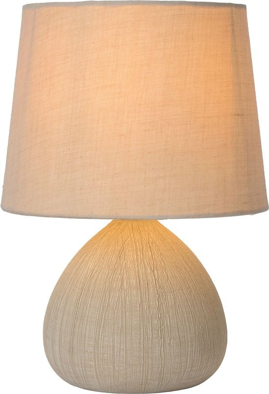 Lucide RAMZI Tischleuchte - Ã˜ 18 cm - 1xE14 - Beige