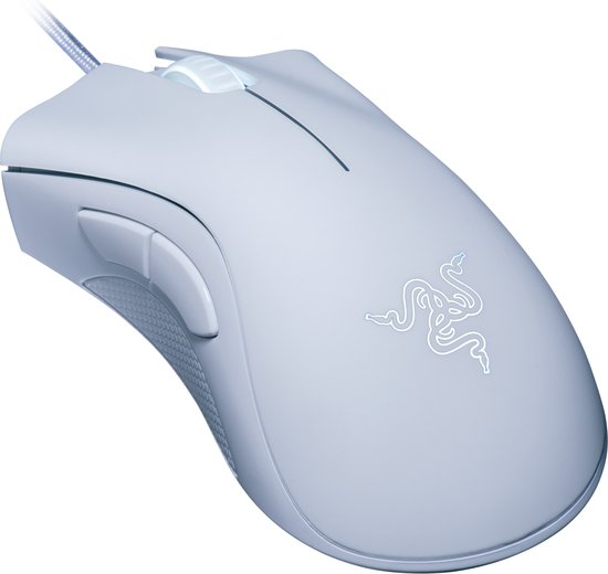 Razer DeathAdder Essential – Kabelgebundene Gaming-Maus – Ergonomisch – Programmierbar – 6.400 DPI – Optisch – Weiß