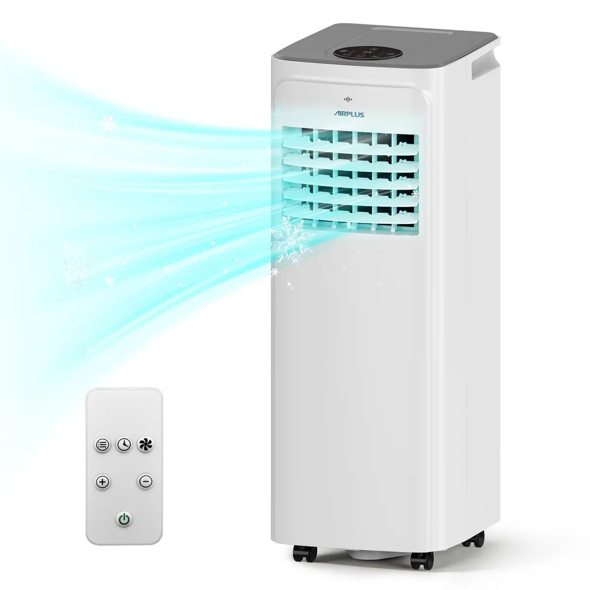 ELECCI mobile Klimaanlage 9000 BTU mit Fernbedienung und Zeitschaltuhr