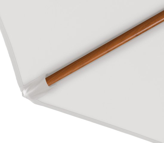 AXI Marisol Schwebeparasol Ø 300 cm Holzoptik/Beige inkl. Schutzhülle – Pulverbeschichtetes Aluminiumgestell mit Kreuzfuß – Um 360° drehbar – Neigbar – UV-beständiges Tuch