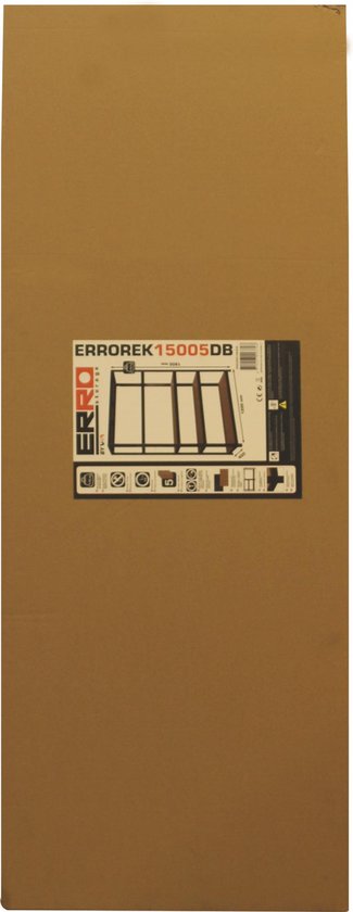 Erro Lagerregal XL - 120 cm breit - 875 kg Tragfähigkeit - Montage ohne Schrauben -Schwarz