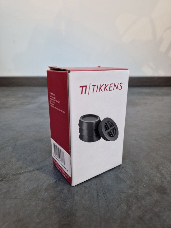 TIKKENS Vibrationsdämpfer Waschmaschine/Trockner - 4er Set - Vibrationsmatte - Trocknerfüße - Dämpfer - Anti Vibration - Anti-Rutsch Gummi - Schwarz