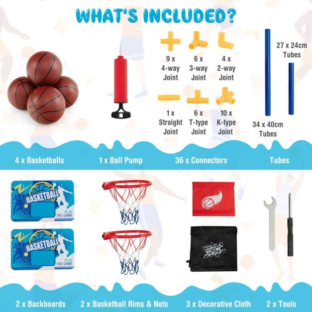 Coast Basketball-Set für Kinder - Arcade - 2 Spieler - 90 x 90 x 140 cm
