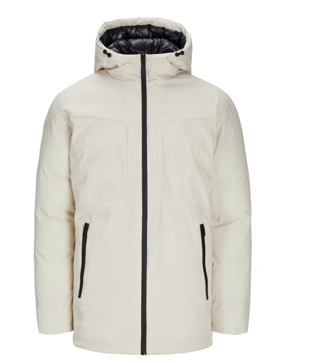 Jack & Jones Planet Parka Jacket XL - Moonbeam - Herren - Leicht, warm und winddicht