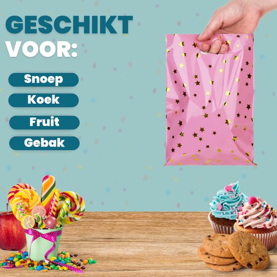 Feestio Sharing Bags 100 Stück - Candy Bags - Treat Bags Kinderparty - Geschenktüten Geschenktüten
