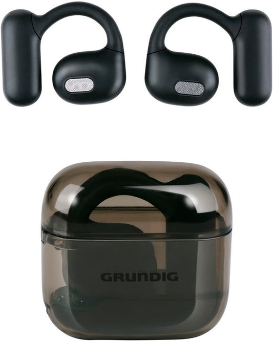 Grundig Kabellose Ohrhörer OWS Bluetooth – Kabellose Ohrhörer mit USB-C-Ladecase – In-Ear-Ohrhörer mit 4 Stunden Wiedergabezeit – Schwarz