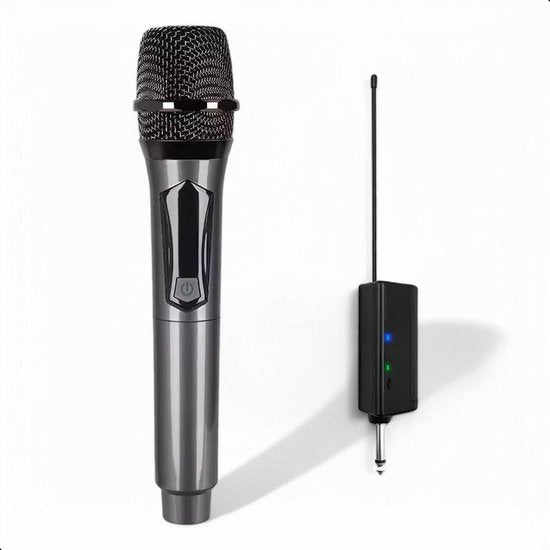 Tech Essentials Drahtloses Mikrofon - USB-C Wiederaufladbar - Extra Reichweite - Karaoke - ASMR - Studio - Geeignet für Party Box - 3.5-6.3mm Klinke
