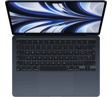 Apple MacBook Air 13,6" M2 2022 – 16 GB RAM – 1 TB SSD – 8-Kern-CPU – 10-Kern-GPU – Midnight – US-QWERTY