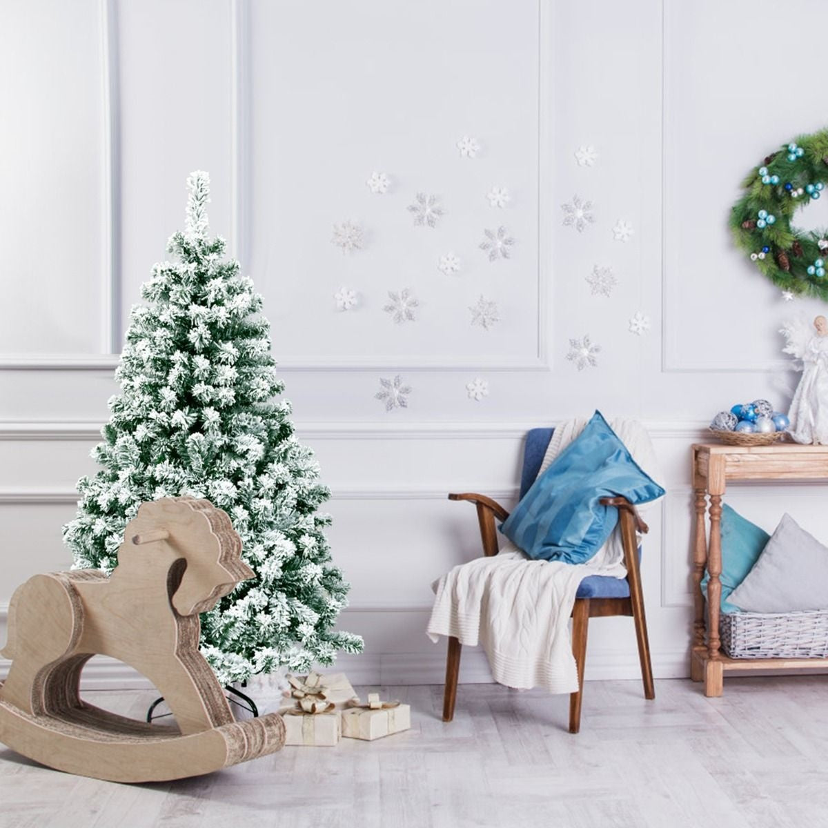 Coast 135 cm großer Weihnachtsbaum verschneit mit Metallständer