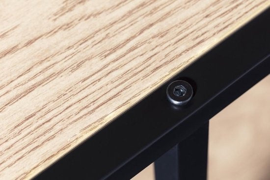 LIFA LIVING Offener Hängeschrank - Aufbewahrungsschrank - Bücherregal - Industrial - Schwarz - Holz & Metall - 82 x 34 x 175 cm