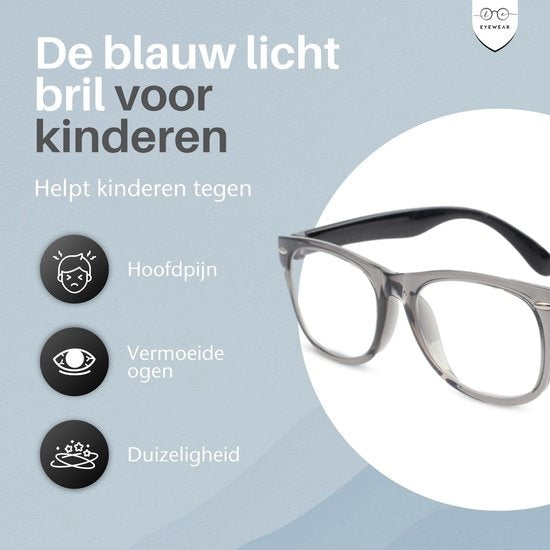 LC Eyewear Computerbrille für Kinder - Blaulichtbrille - Displaybrille - Unisex - Schwarz