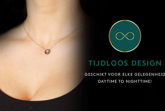 Laura Ferini Damenhalsband Cerchio Silber - Silberhalsband mit Anhänger - 18K Weißgold vergoldet - Halskette - Halsband - Schmuck - Accessoires - Damenhalsband mit Anhänger