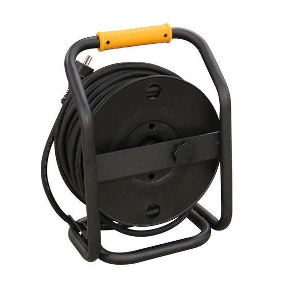 Relectric Pro Kabelrolle – 40 m – 4 Steckdosen – Mit Aufrollknopf – Schutzleiter – IP44 – RELEC493111