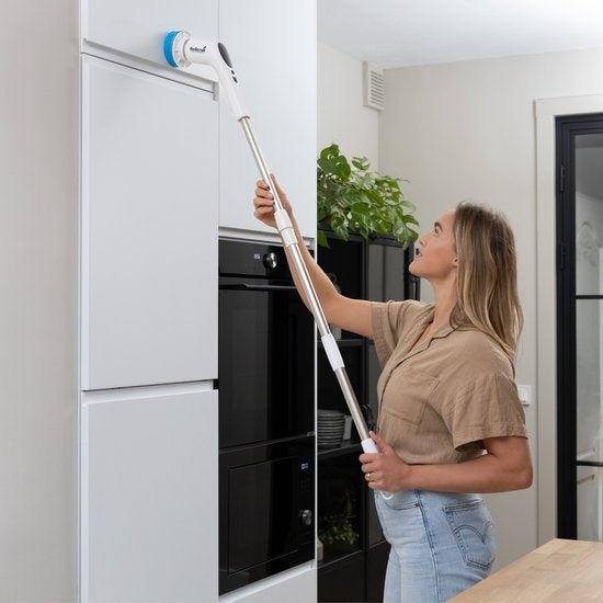 GoScrubÂ® Cleaning King V2 - Elektrische Reinigungsbürste - Elektrische Schrubbbürste - für Bad oder Küche - Schrubber mit Griff - 9 Aufsätze