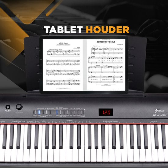 Finesse Digital Piano - 88 gewichtete Tasten - Ständer & Hocker - Keyboard Piano - Electric Piano - Erwachsene & Kinder