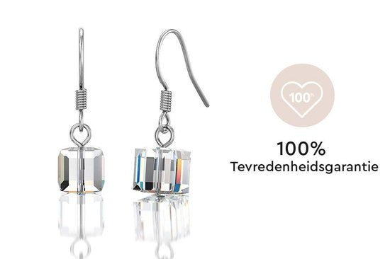 Yolora Damen Ohrringe mit Kalpa Camaka Kristallen - Silber - 18K Weißgold vergoldet - Damen Ohrringe Silber - Schmuck - Geschenkbox - Luxus Geschenkbox - Geschenkbox - Schöne Geschenkverpackung - Exklusive Geschenkverpackung - Geschenk zum Muttertag