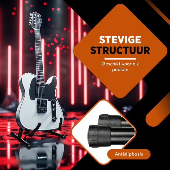 Finesse Gitarrenständer - Universal - Akustisch & Elektrisch - Schwarz