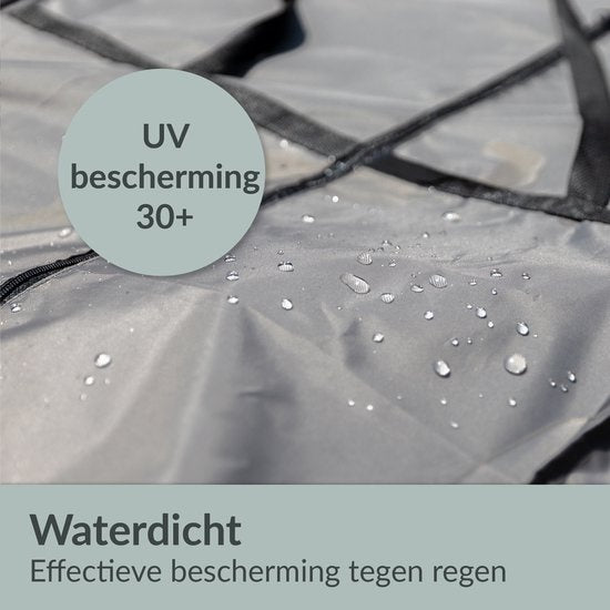 Chefarone Schutzhülle Gartenkissen - Extra Groß 60x175 cm - Aufbewahrungshülle Gartenmöbel, Lounge Set und Liege - Kissenbeutel für Lounge Kissen - Gartenkissenhülle Wasserdicht - Wetterfest - UV Schutz - Grau