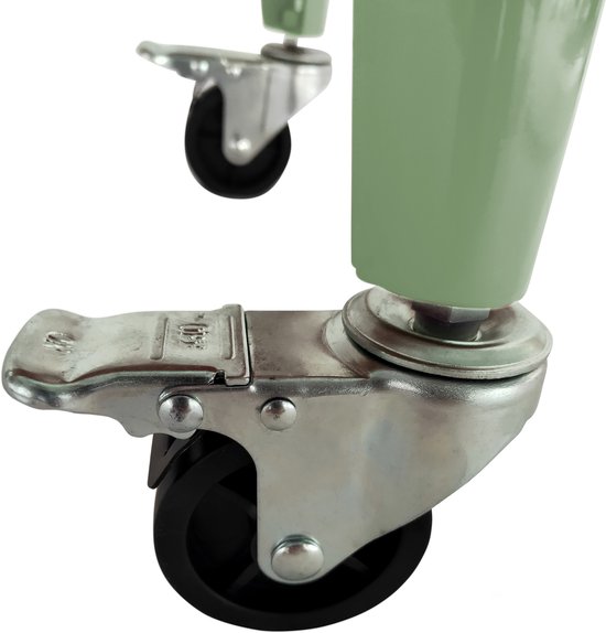 AXI Retro Cooler Grün – Kühlbox mit abnehmbarem Deckel und Flaschenöffner – Mit 2 Rädern und Bremse – 76 l Fassungsvermögen