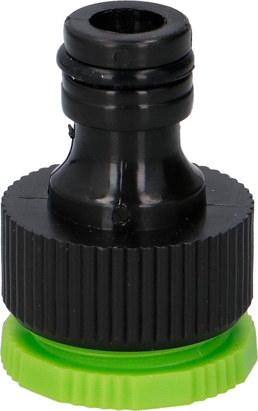 Kinzo Flexibler Gartenschlauch 15 Meter - Inkl. Düse und Schnellkupplung - 7 Sprühfunktionen - Spiralschlauch - UV-beständig - PVC - Grün