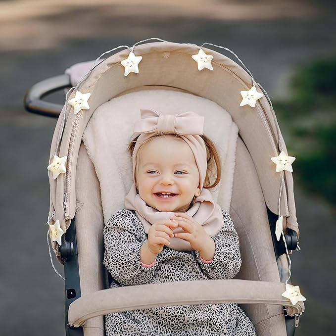 CozyHome Kinderzimmer-Lichterkette - 20 LED-Sterne