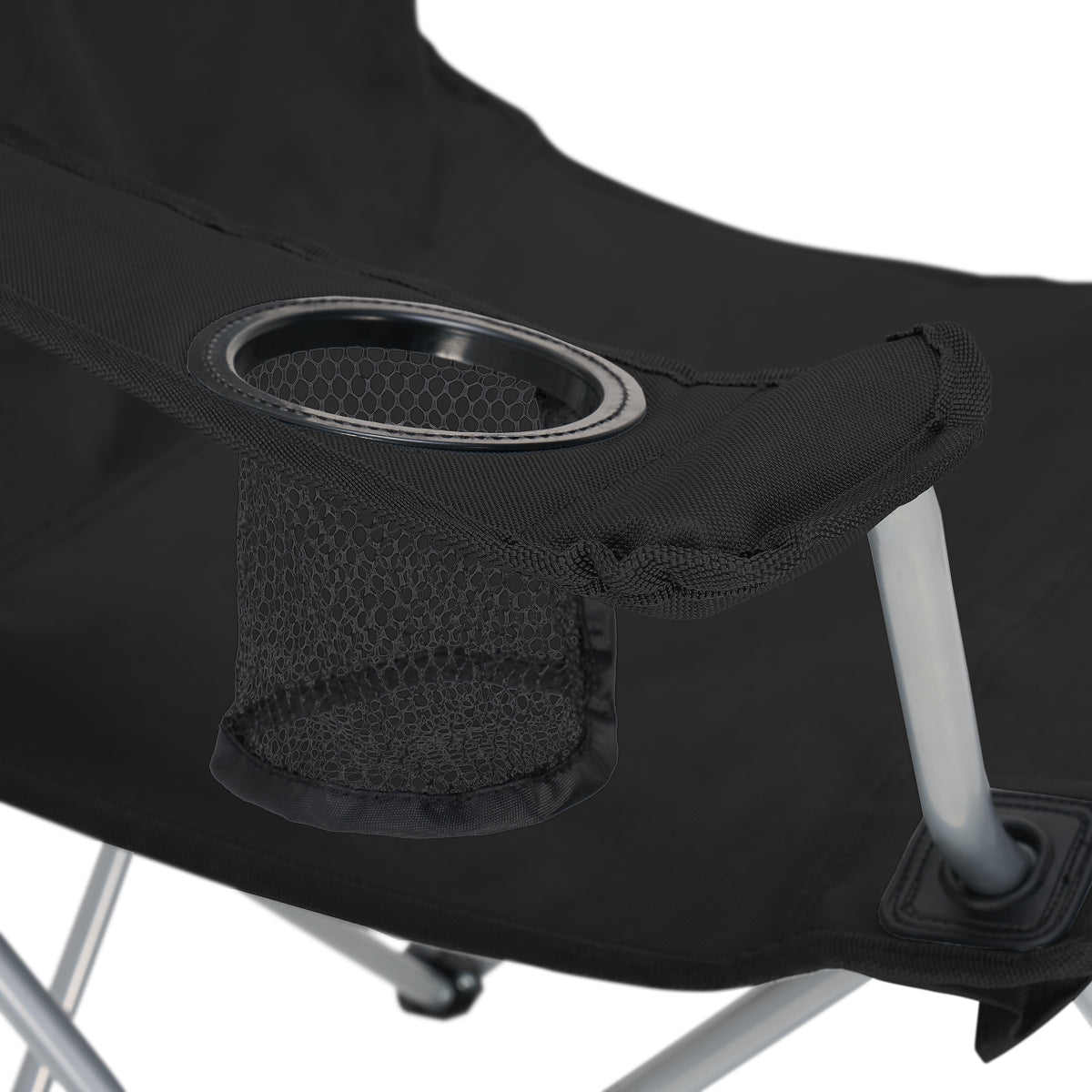 Trvlmore Campingstuhl Basic - Schwarz - 88 x 50 x 83 cm - klappbar - 120 kg Belastbarkeit