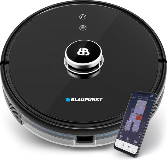 Blaupunkt Bluebot XTREME - Staubsaugerroboter mit Wischfunktion - 3000Pa Saugleistung - Lasernavigation - App- und Sprachsteuerung