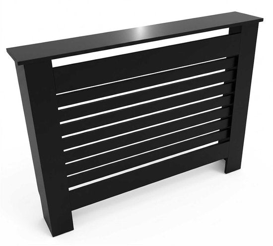 VDD – Heizkörperverkleidung – Heizungsdekoration – Schwarz – 111,5 x 19 x 82 cm