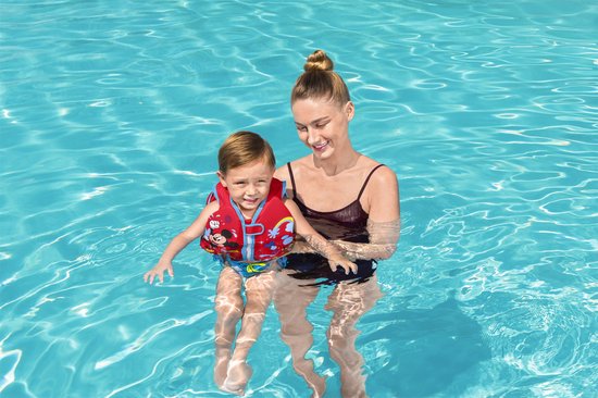 Bestway Disney Mickey Mouse Weste UPF 50+ 51 cm 1 bis 3 Jahre Schwimmbad und Strand 09101