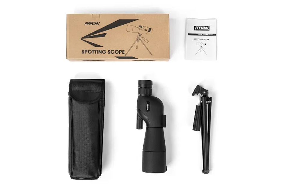 ARROW Leistungsstarker Vogelbeobachter mit stabilem Stativ - Schwarz