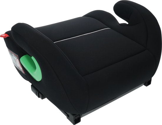 Carkids i-Size Sitzerhöhung Alfie – Isofix-Befestigung – Entspricht der Norm I-Size R-129 – Für Kinder von 125–150 cm – Abnehmbarer und waschbarer Bezug – Schwarz/Weiß
