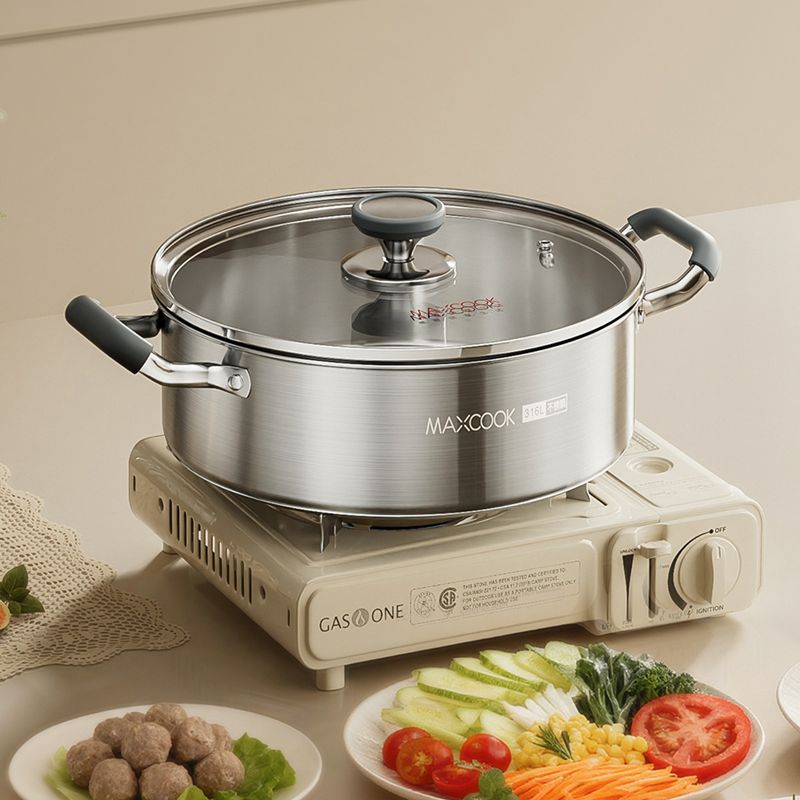 Maxcook Edelstahl-Hotpot – 30 cm – 6,5 Liter